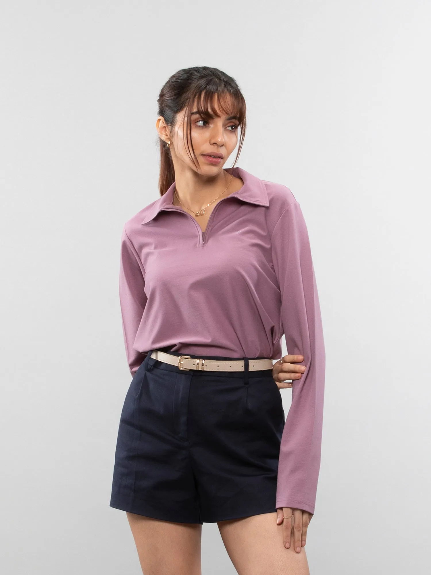 Full-sleeve performance polo