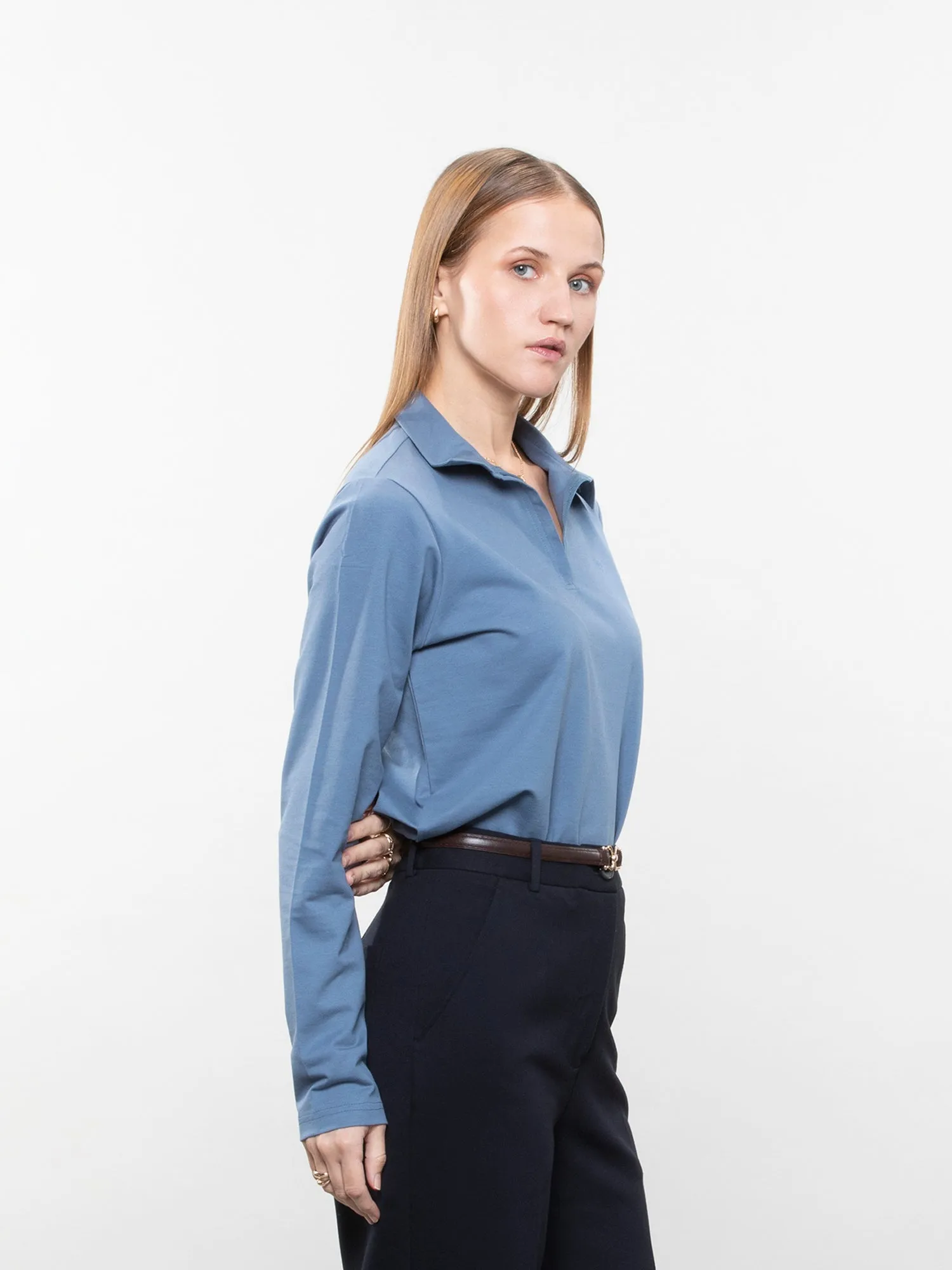 Full-sleeve performance polo