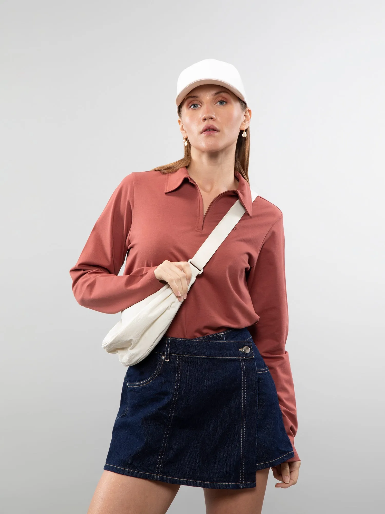 Full-sleeve performance polo