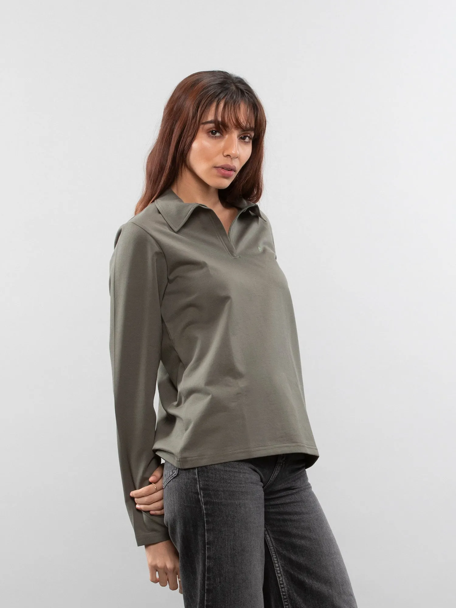 Full-sleeve performance polo