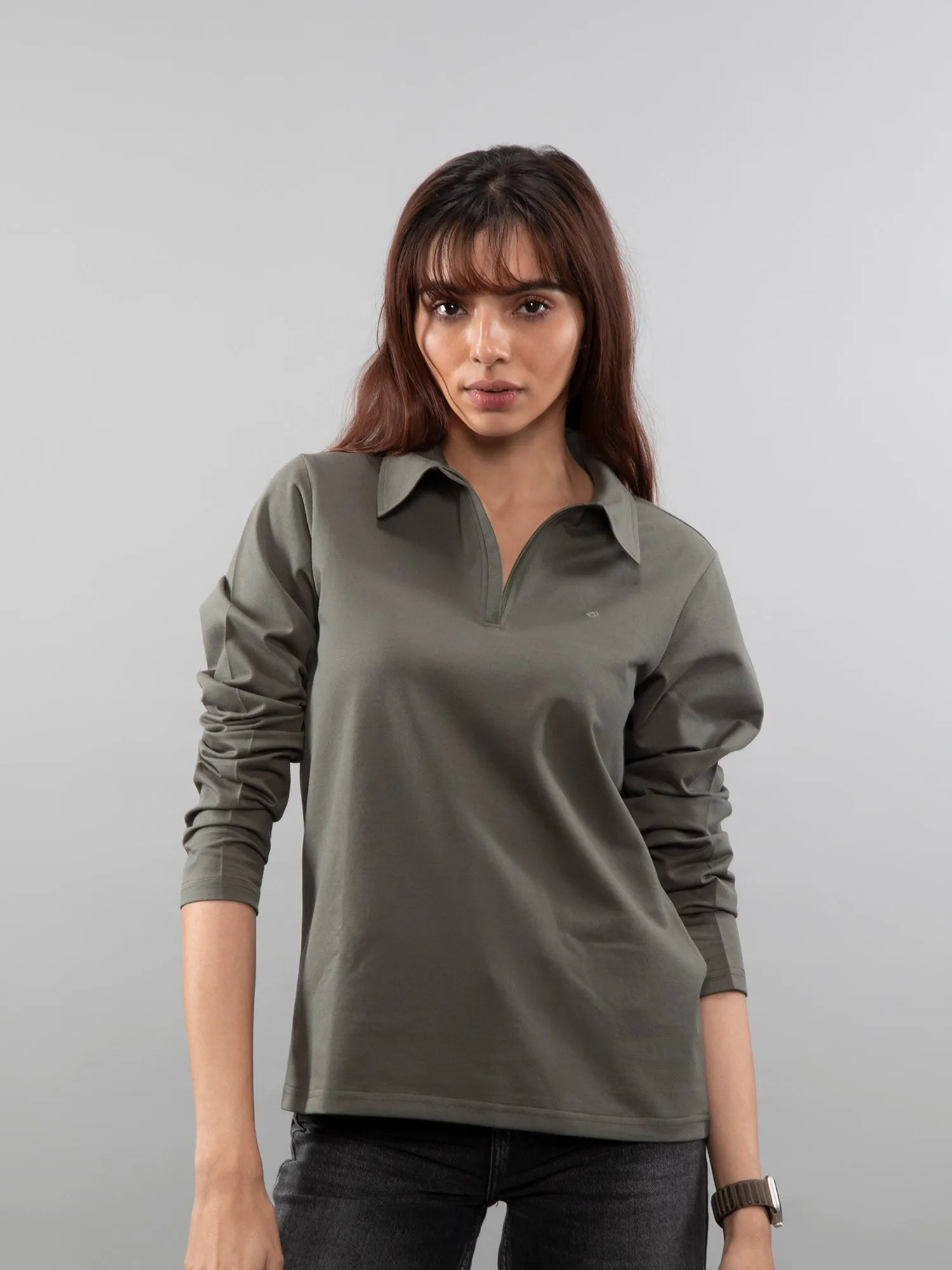 Full-sleeve performance polo
