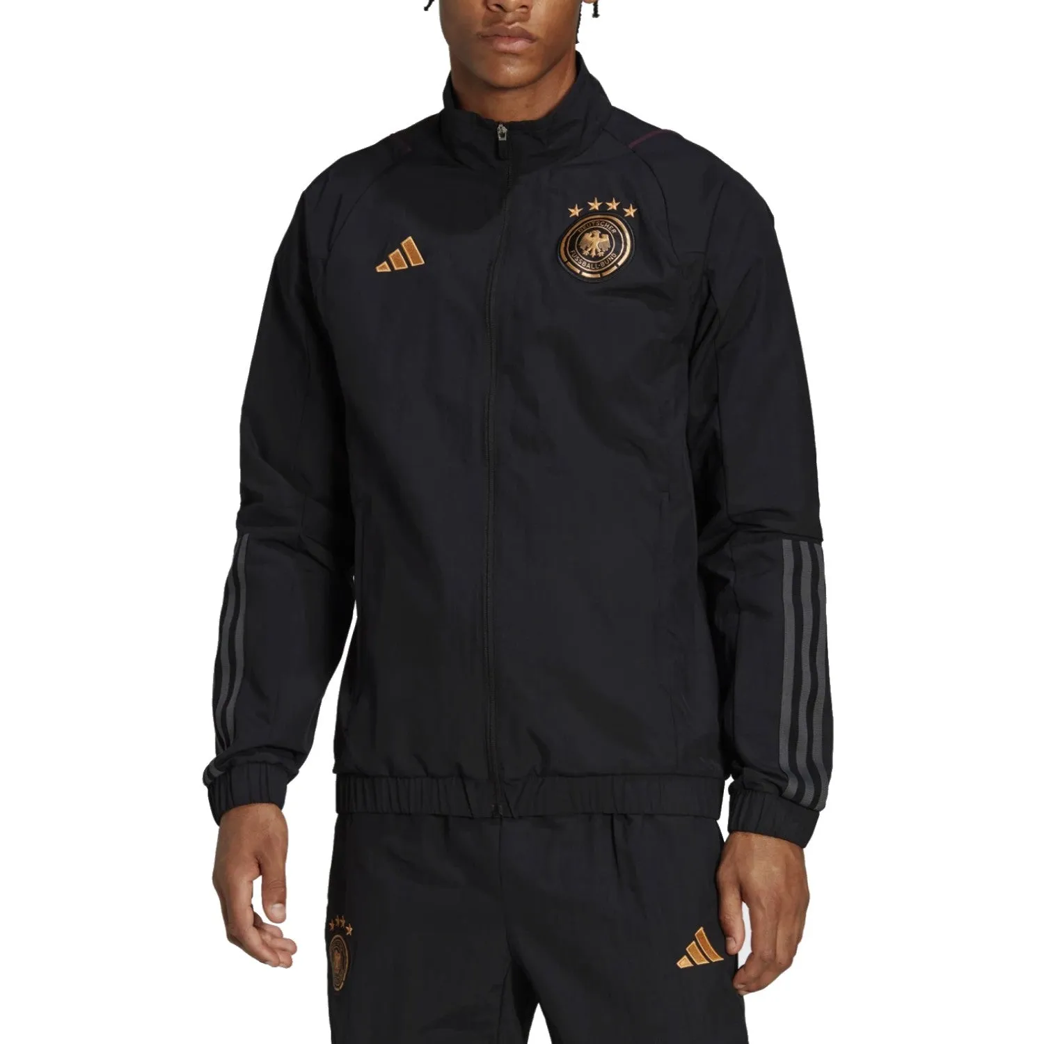 Germany black presentation Soccer tracksuit 2022/23 - Adidas