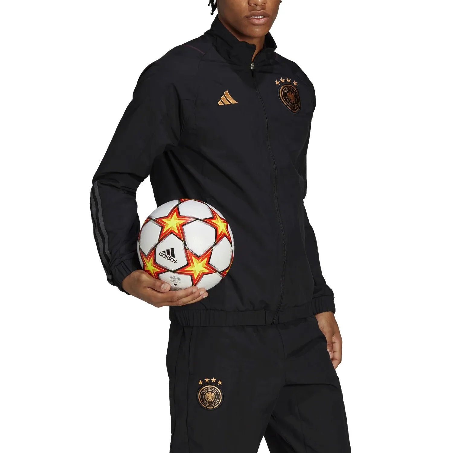 Germany black presentation Soccer tracksuit 2022/23 - Adidas