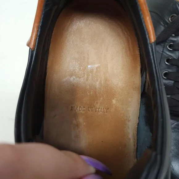 Good Man Brand Mens Sneakers Legend Black Leather Shoes Russell Wilson Italy 12