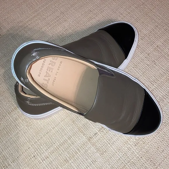 GREATS Brooklyn women’s  Slip-On Leather Shoes - Black and Gray  Wooter’s Sz8