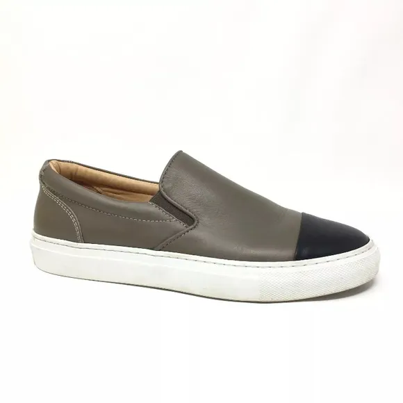 GREATS Brooklyn women’s  Slip-On Leather Shoes - Black and Gray  Wooter’s Sz8