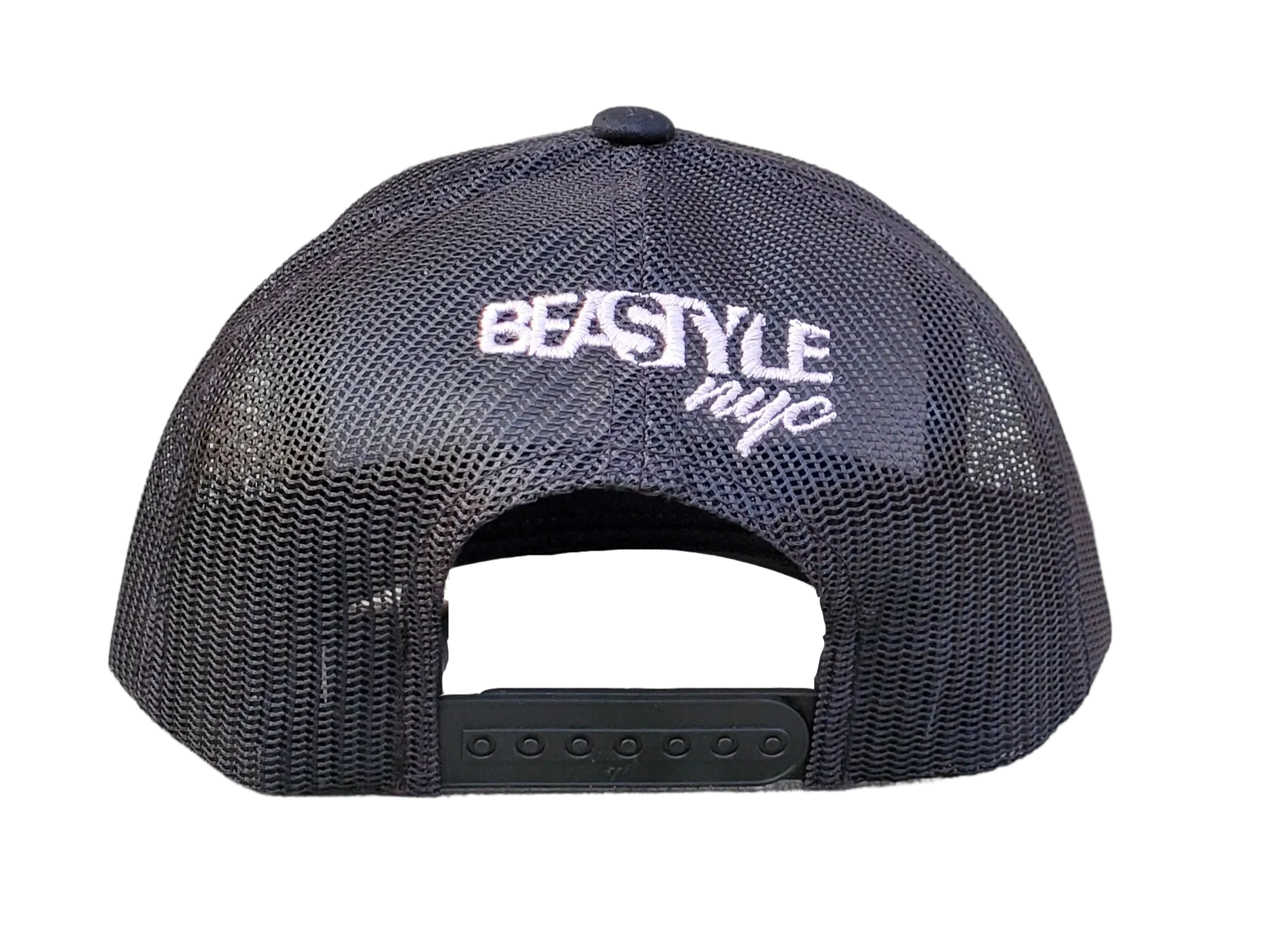Hippo Beast Black Trucker Mesh Snapback Cap