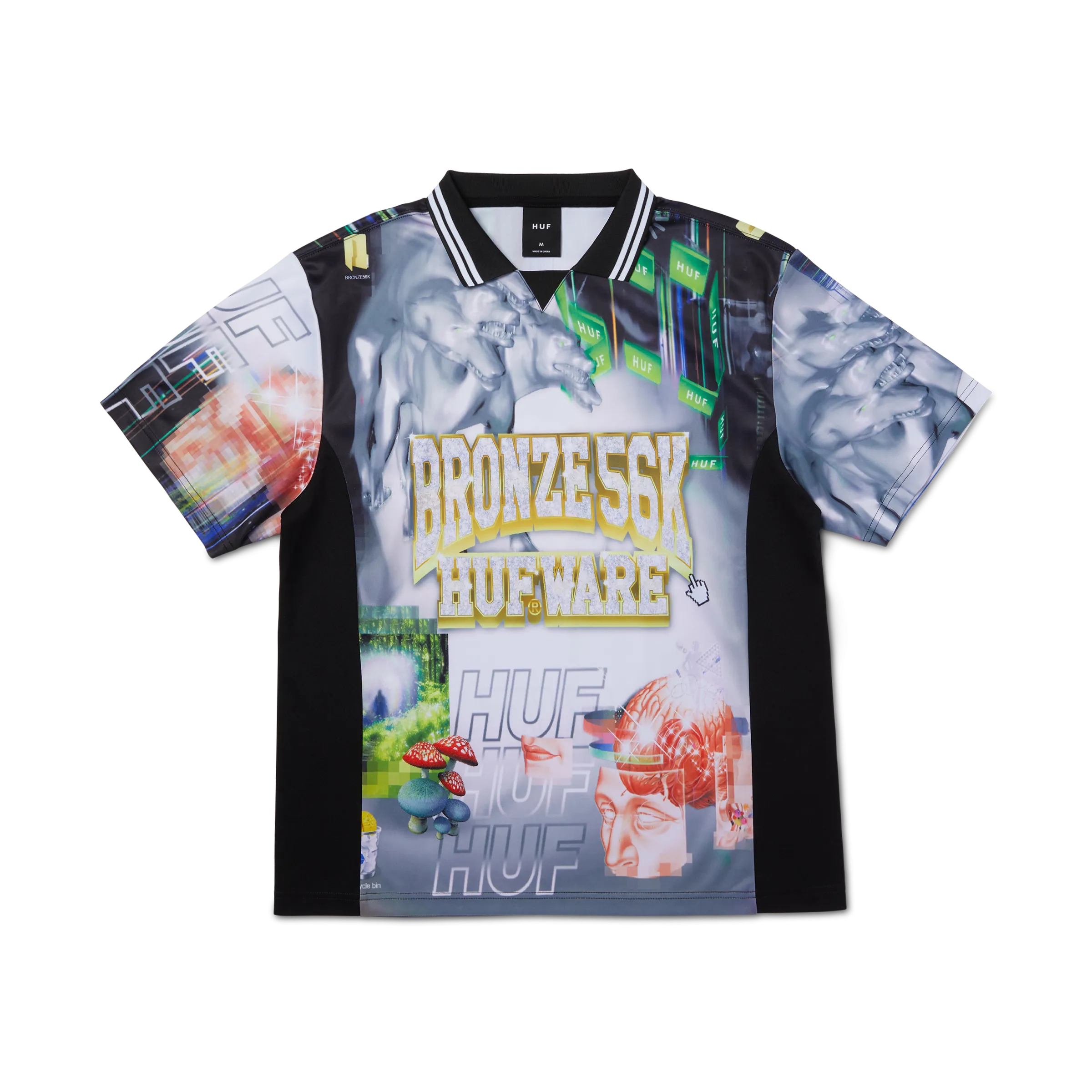 HUF X Bronze 56k Glitched Soccer Jersey
