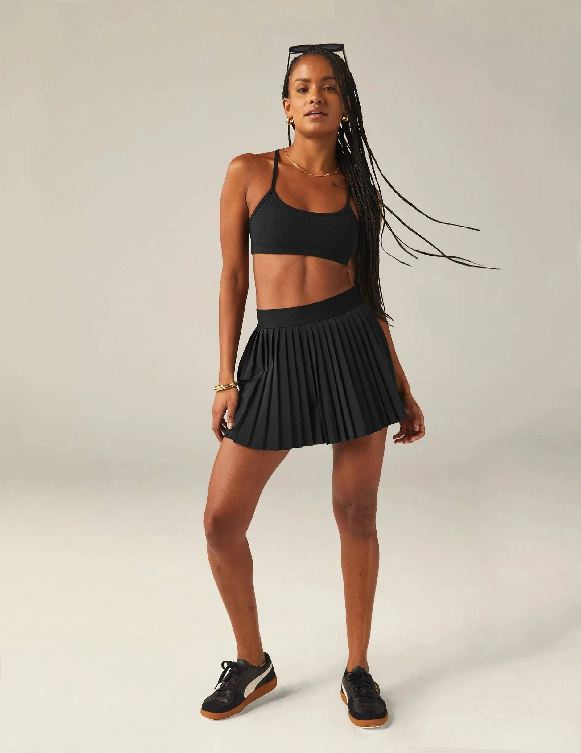 If You Pleats Mini Skirt by Beyond Yoga | True Black