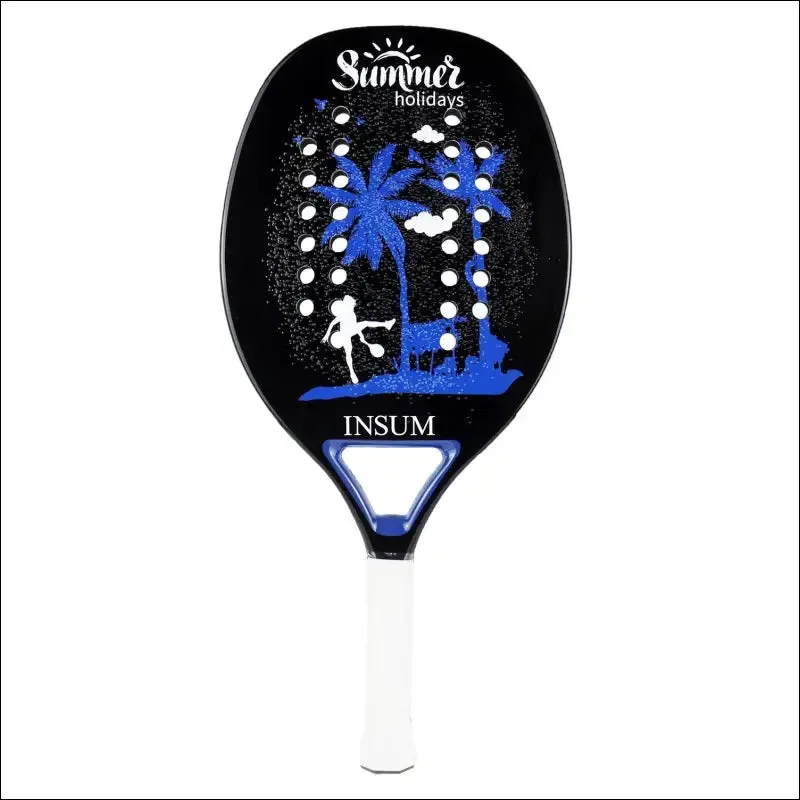 Insum beach tennis racket 100% carbon fiber eva soft raquete beach tennis round surface for men
