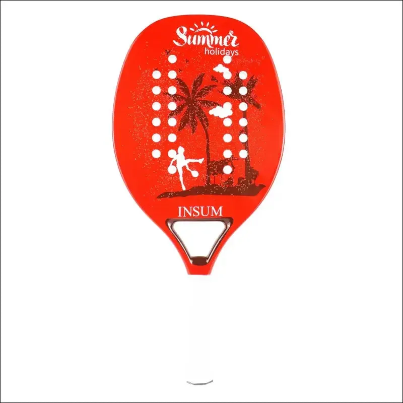 Insum beach tennis racket 100% carbon fiber eva soft raquete beach tennis round surface for men