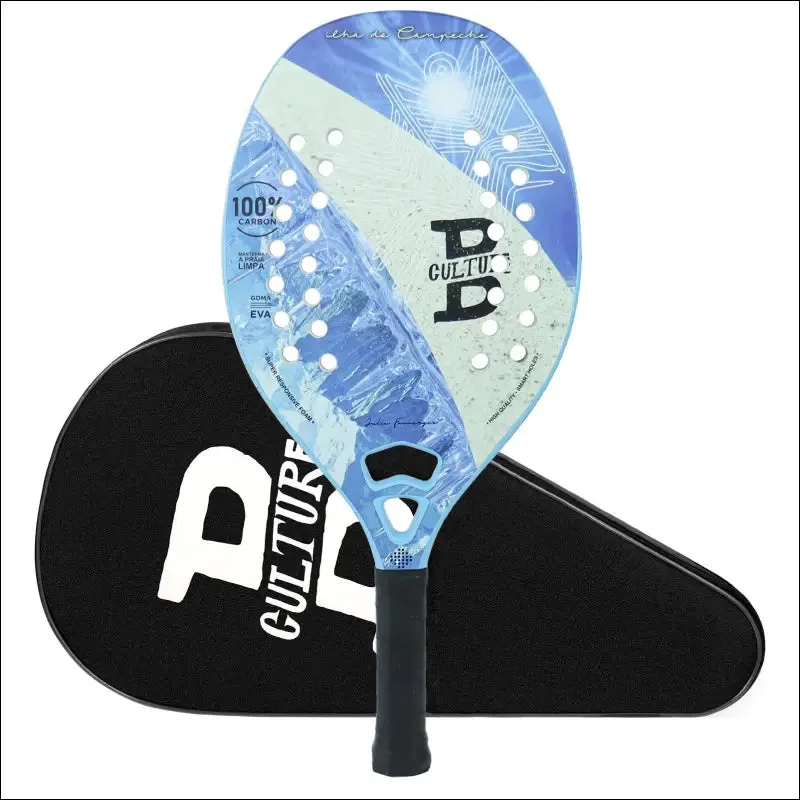 Insum beach tennis racket 100% carbon fiber eva soft raquete beach tennis round surface for men