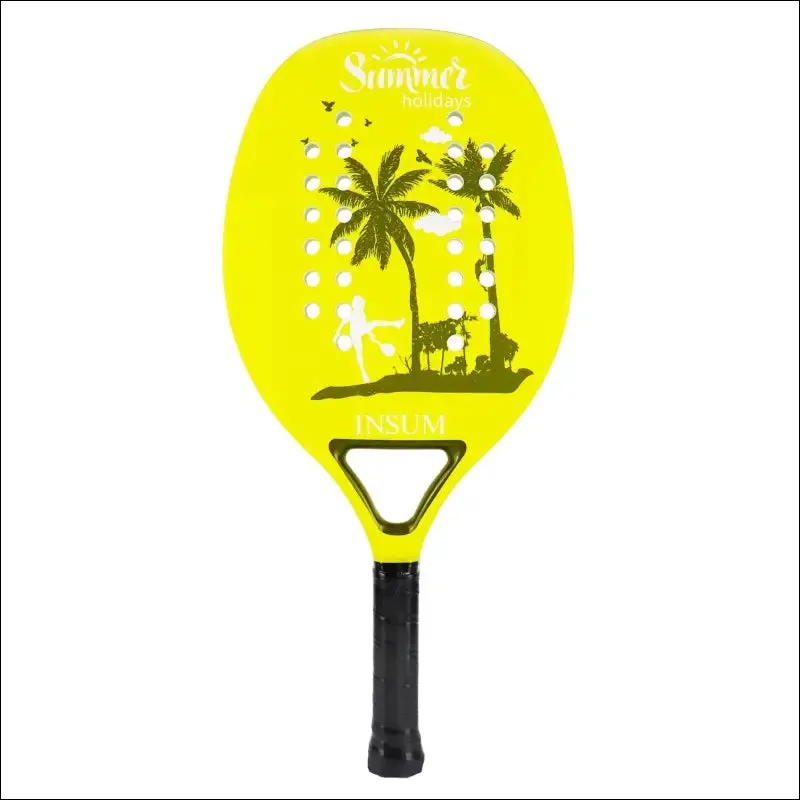 Insum beach tennis racket 100% carbon fiber eva soft raquete beach tennis round surface for men