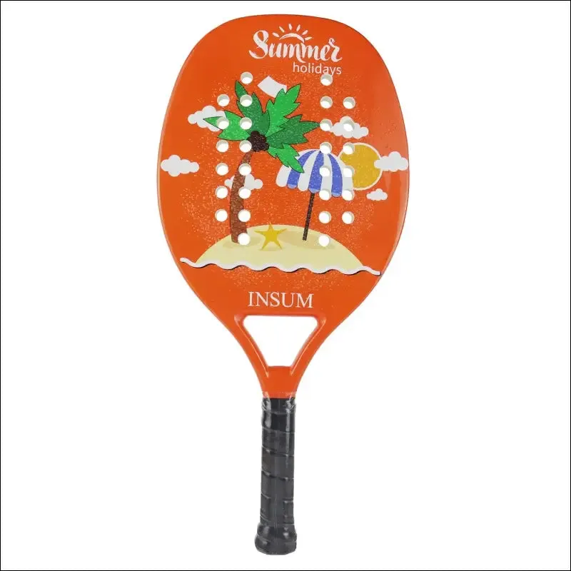 Insum beach tennis racket 100% carbon fiber eva soft raquete beach tennis round surface for men