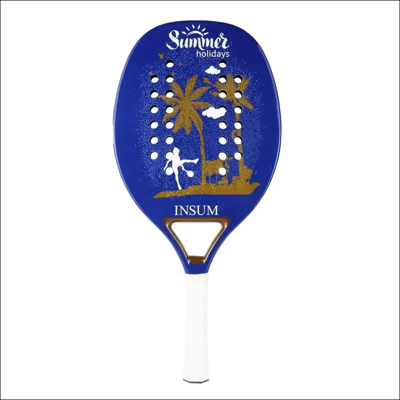 Insum beach tennis racket 100% carbon fiber eva soft raquete beach tennis round surface for men