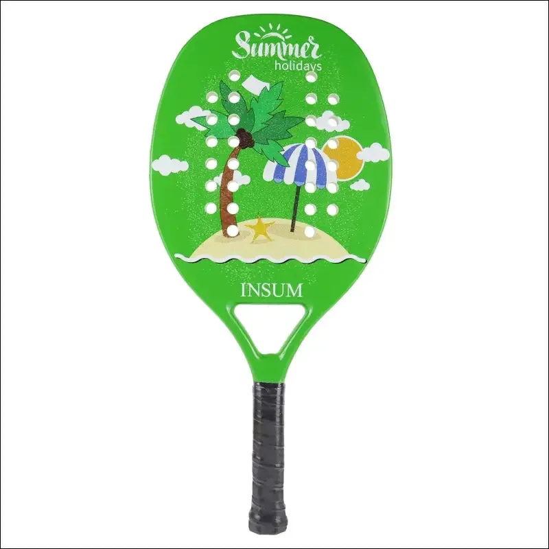 Insum beach tennis racket 100% carbon fiber eva soft raquete beach tennis round surface for men