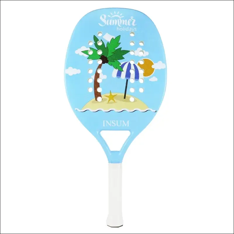 Insum beach tennis racket 100% carbon fiber eva soft raquete beach tennis round surface for men