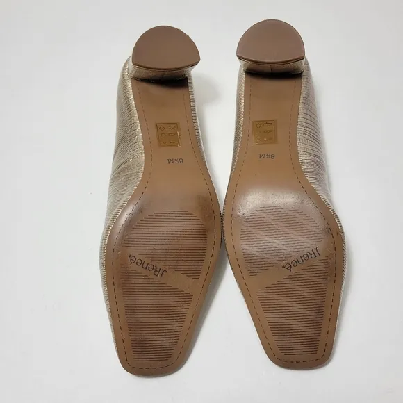 J. Renee Women's Pearl Beige Lizard Print Pump Heel Shoes Size 8.5 M