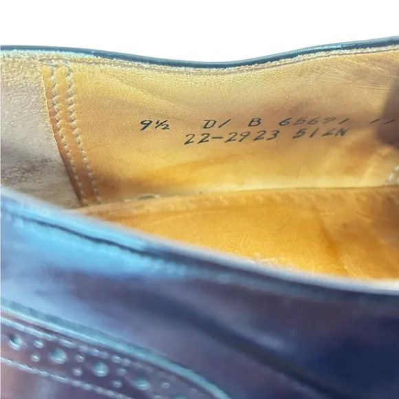Johnston &amp; Murphy Brown Wingtip Oxford Dress Shoes Size 9.5
