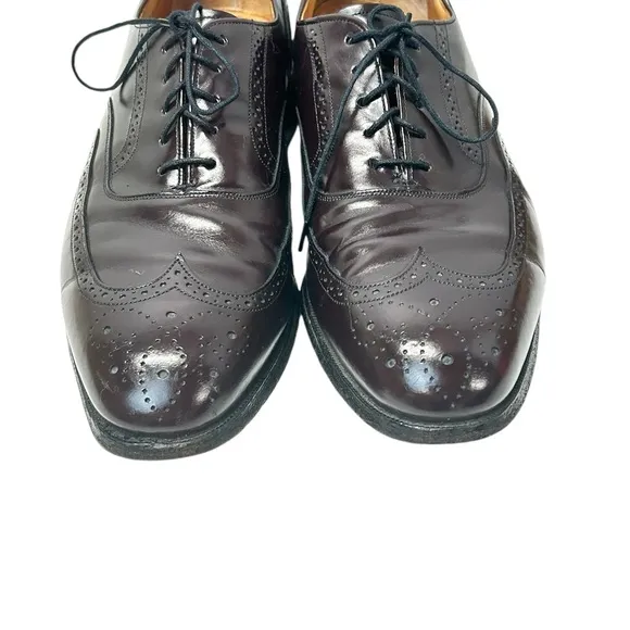 Johnston &amp; Murphy Brown Wingtip Oxford Dress Shoes Size 9.5