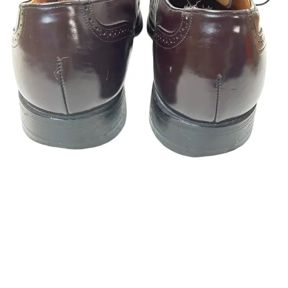 Johnston &amp; Murphy Brown Wingtip Oxford Dress Shoes Size 9.5