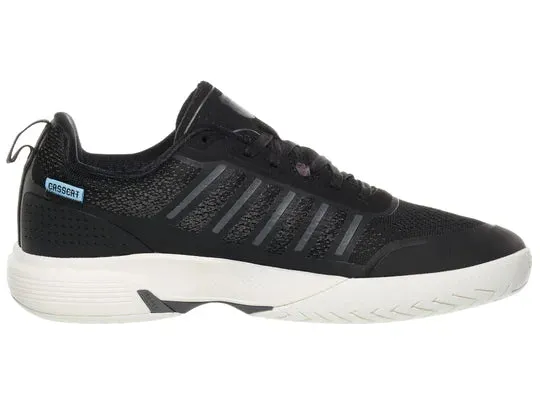 K-Swiss Women's Ultra Court Tie Court Sneaker in Black/Snow White/Asphalt