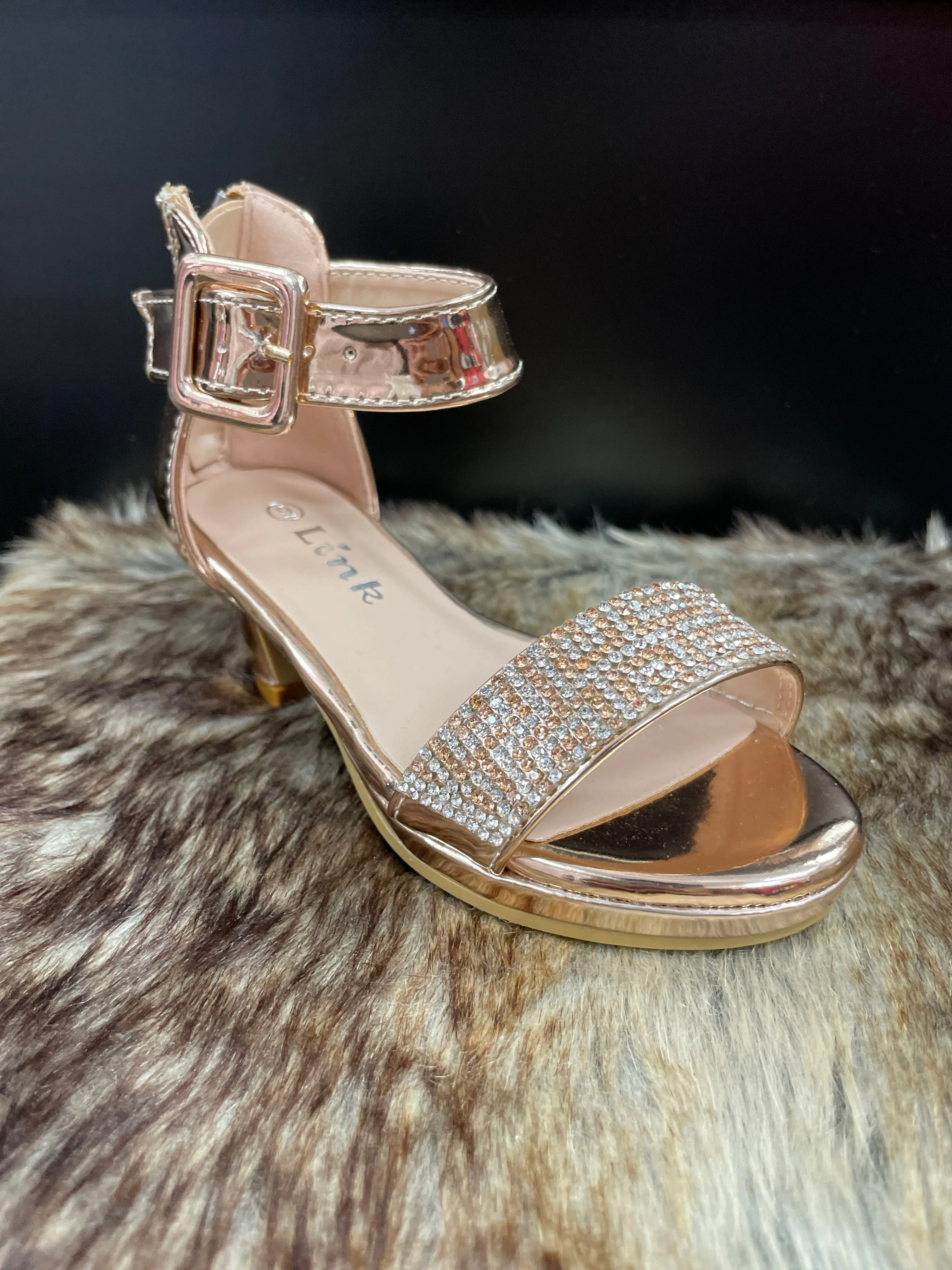 Kataleena Rose Gold Girls Shoes