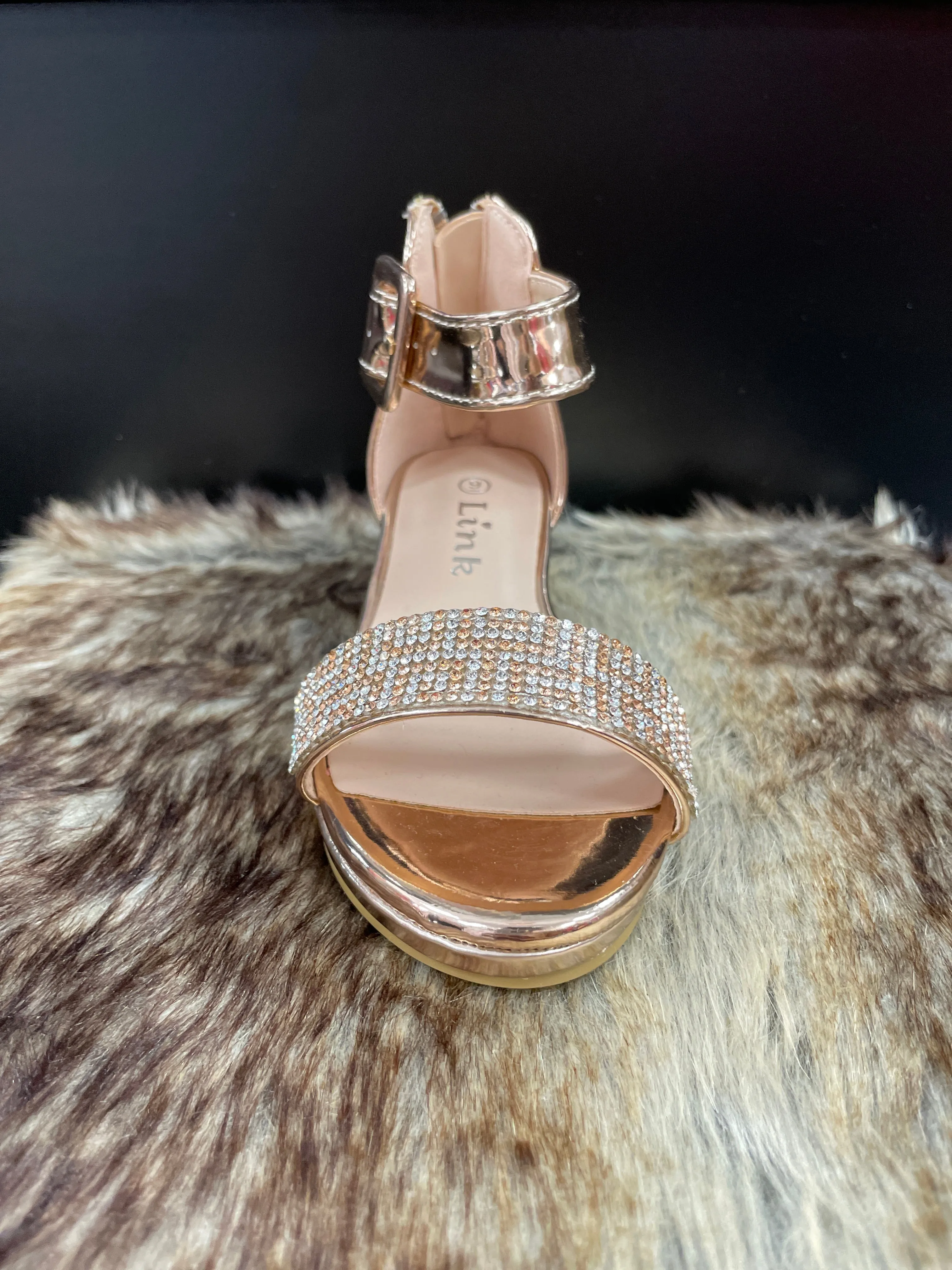 Kataleena Rose Gold Girls Shoes