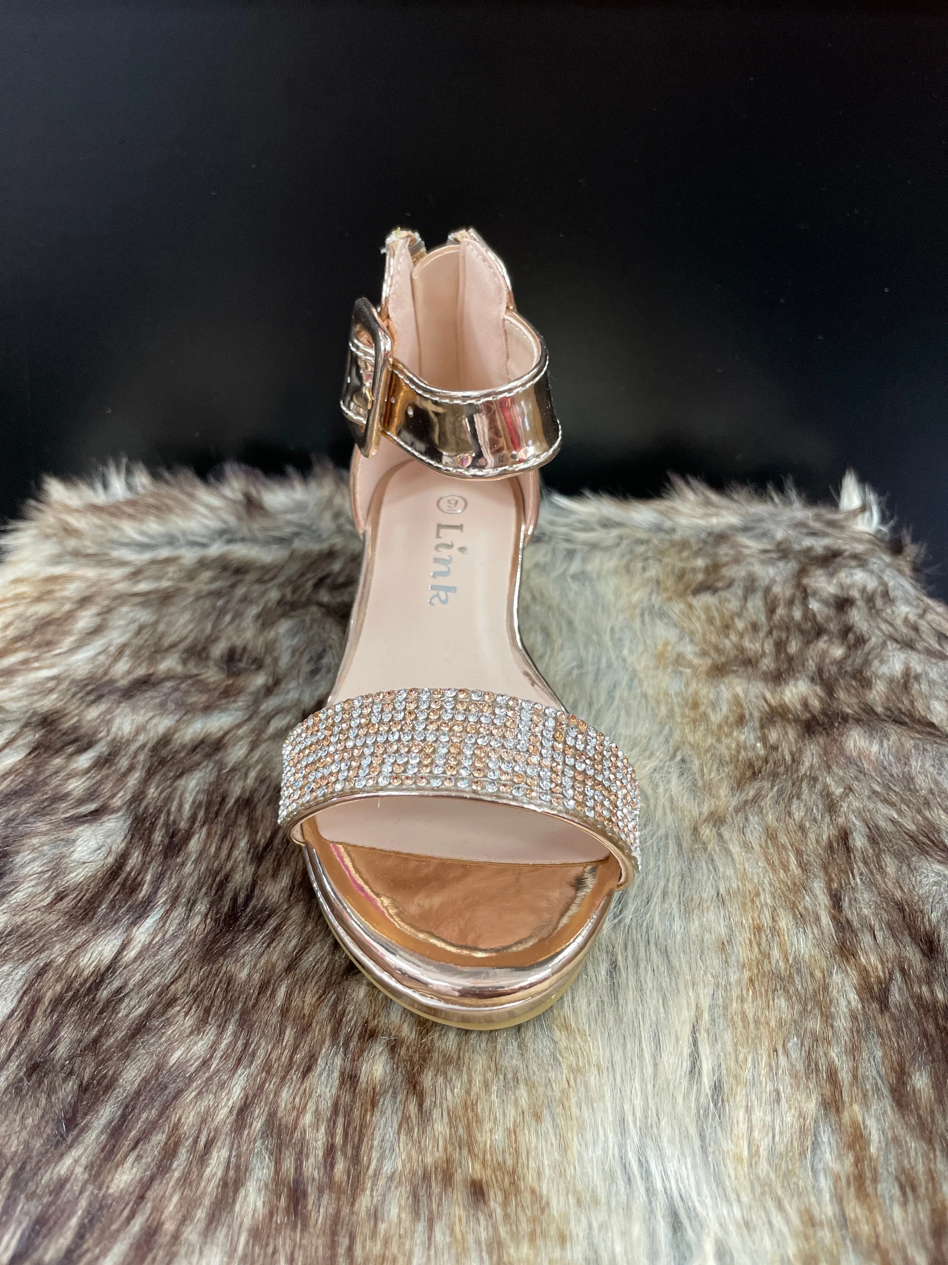 Kataleena Rose Gold Girls Shoes