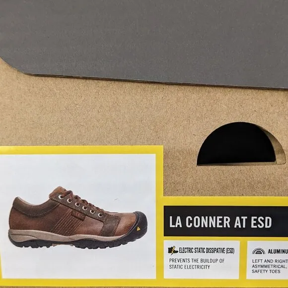 Keen Utility La Conner Safety Toe Work Shoes, Brown, Mens 8 M