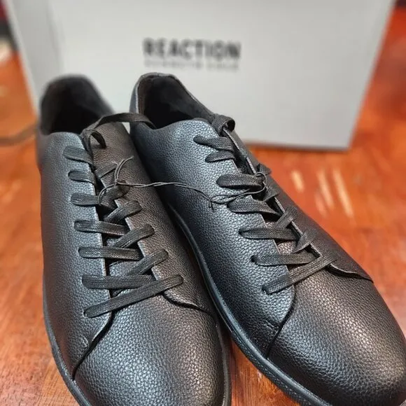 KENNETH COLE REACTION MENS TEDDER TENNIS-STYLE SNEA BLACK