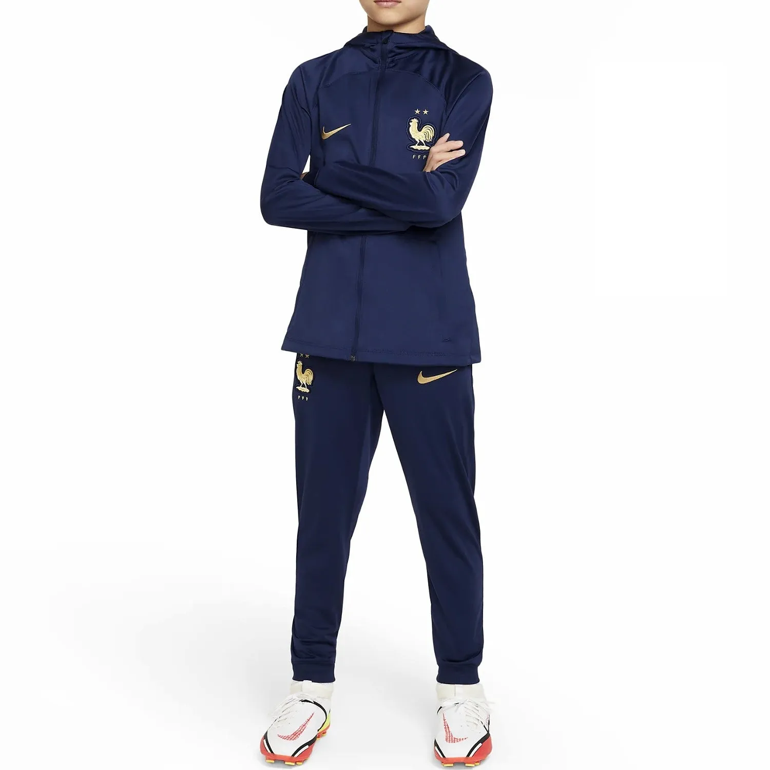 Kids - France hooded training presentation tracksuit 2022/23 - Nike