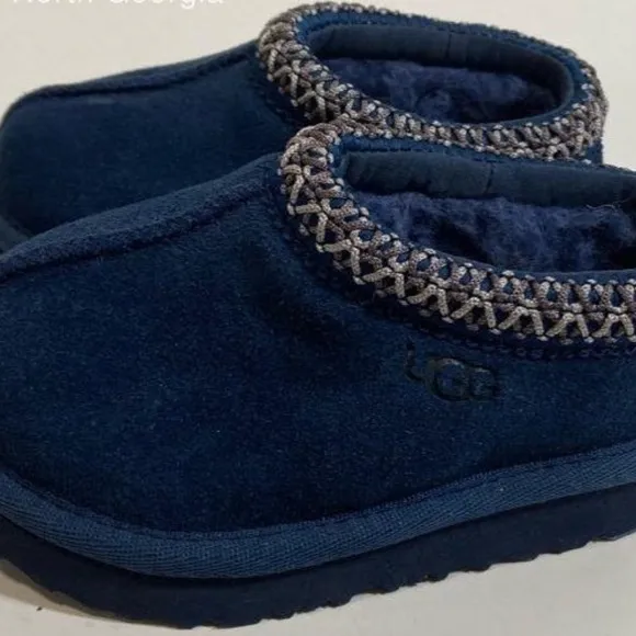 Kids Girl’s Toddler UGG Tasman II Blue Suede Slip-On Shoes Size 6