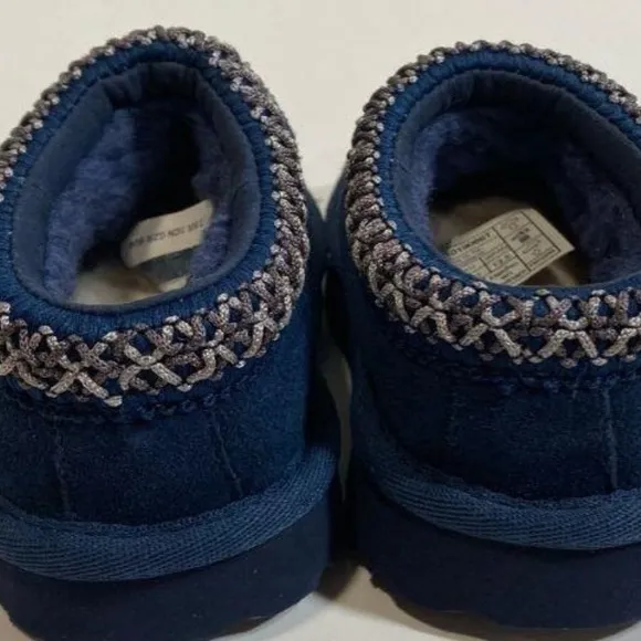 Kids Girl’s Toddler UGG Tasman II Blue Suede Slip-On Shoes Size 6