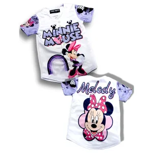 Kids Minnie White Baseball Jersey