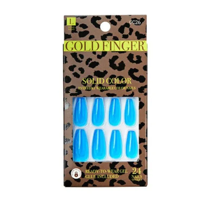 KISS Gel Gold Finger Solid Color Nails