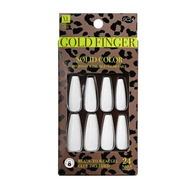 KISS Gel Gold Finger Solid Color Nails
