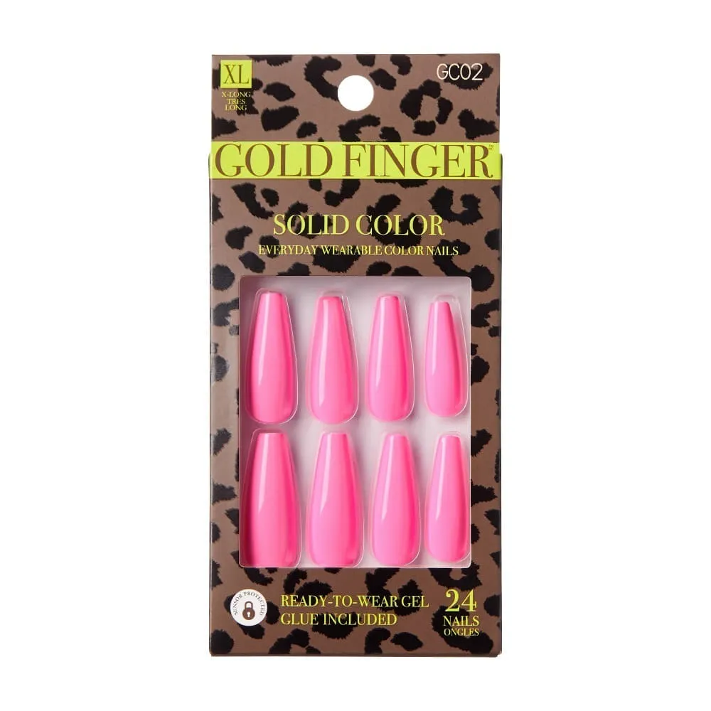 KISS Gel Gold Finger Solid Color Nails