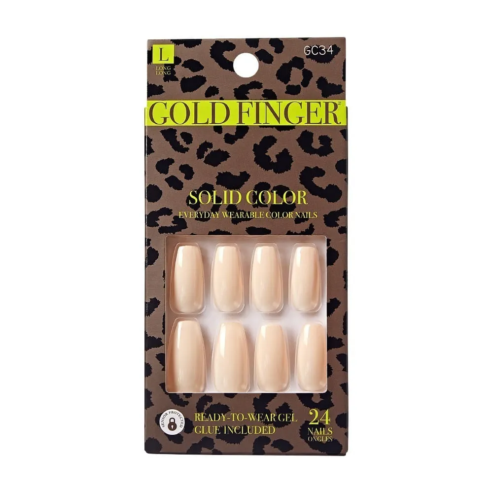 KISS Gel Gold Finger Solid Color Nails