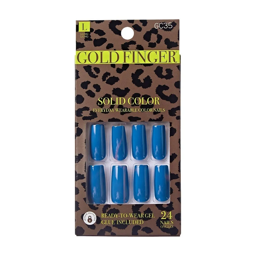 KISS Gel Gold Finger Solid Color Nails
