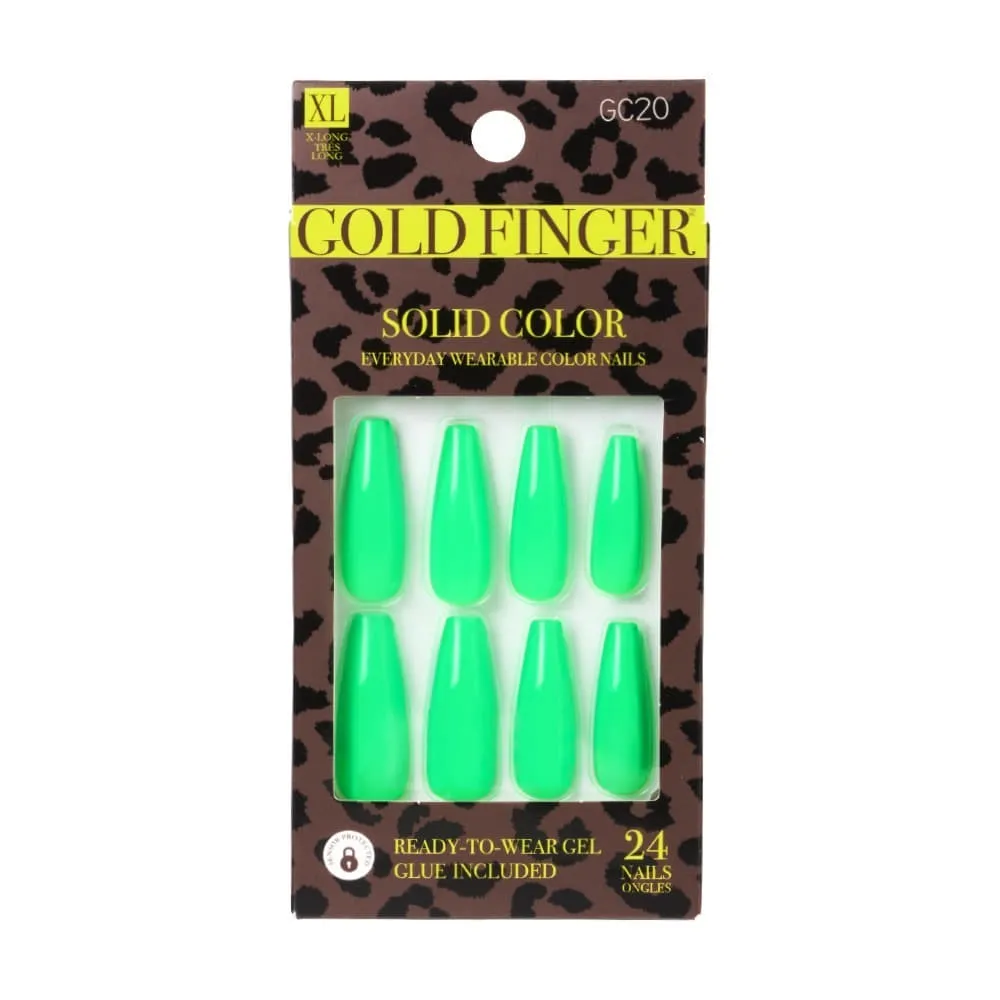 KISS Gel Gold Finger Solid Color Nails