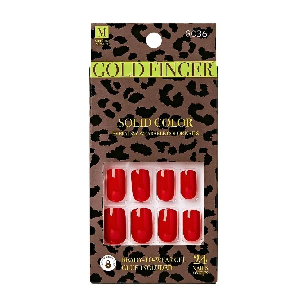 KISS Gel Gold Finger Solid Color Nails