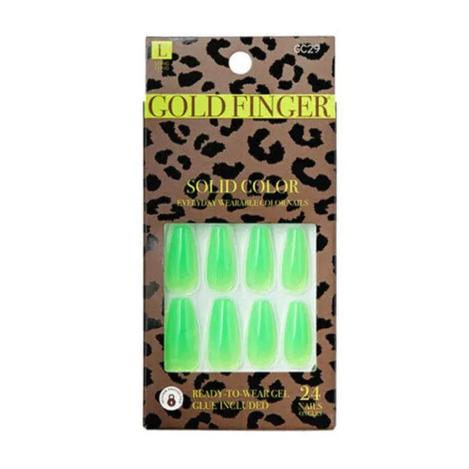 KISS Gel Gold Finger Solid Color Nails