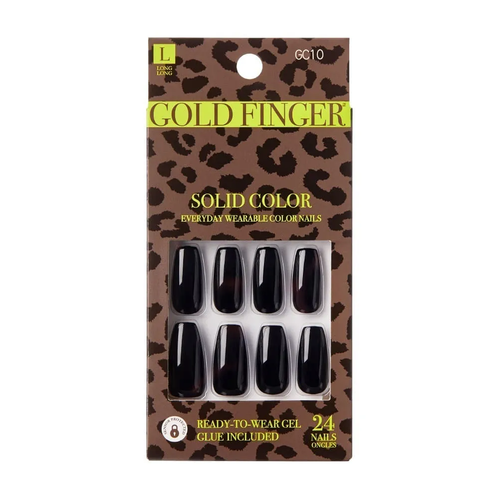 KISS Gel Gold Finger Solid Color Nails