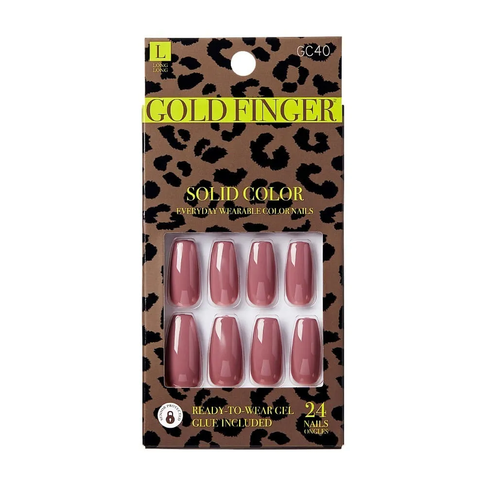 KISS Gel Gold Finger Solid Color Nails