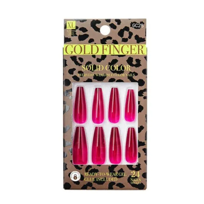 KISS Gel Gold Finger Solid Color Nails