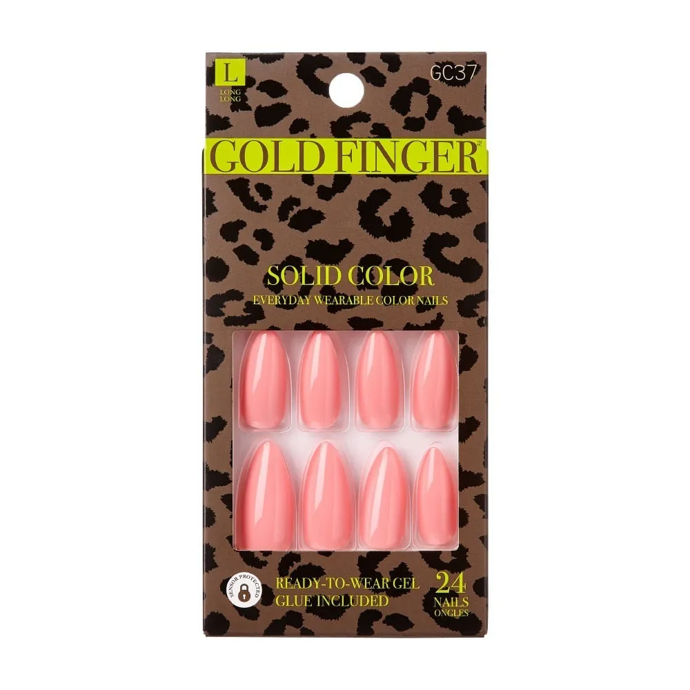 KISS Gel Gold Finger Solid Color Nails