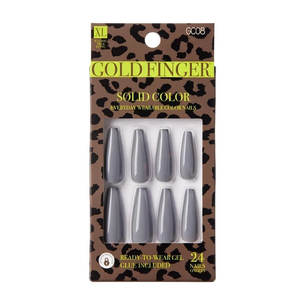 KISS Gel Gold Finger Solid Color Nails