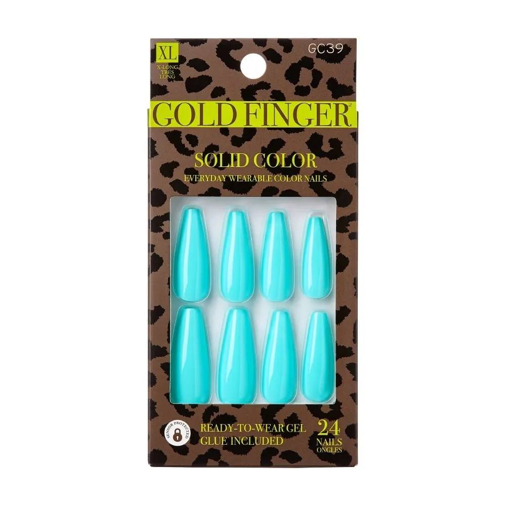 KISS Gel Gold Finger Solid Color Nails