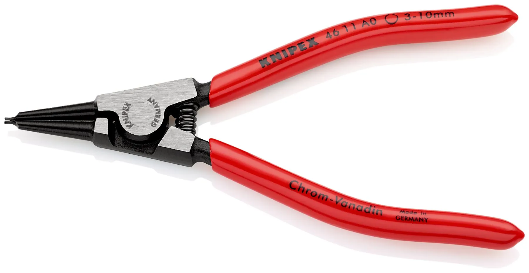 KNIPEX Circlip Pliers for External Circlips on Shafts 140mm 0.9mm Diameter Tips 46 11 A0